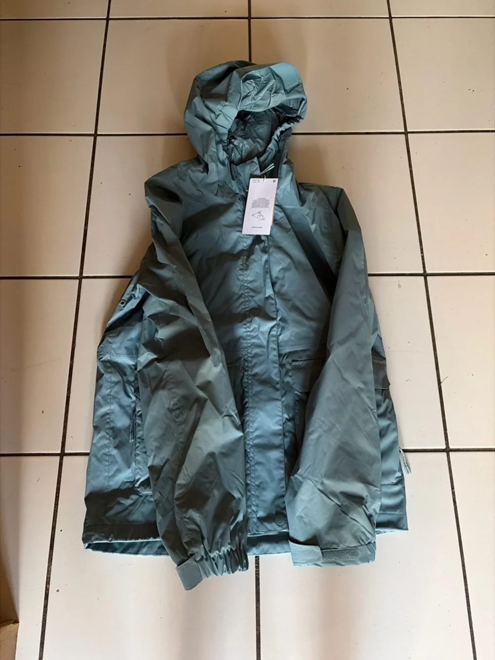 Kids Waterproof Hooded Jacket in Light Blue - Picture 6 of 6